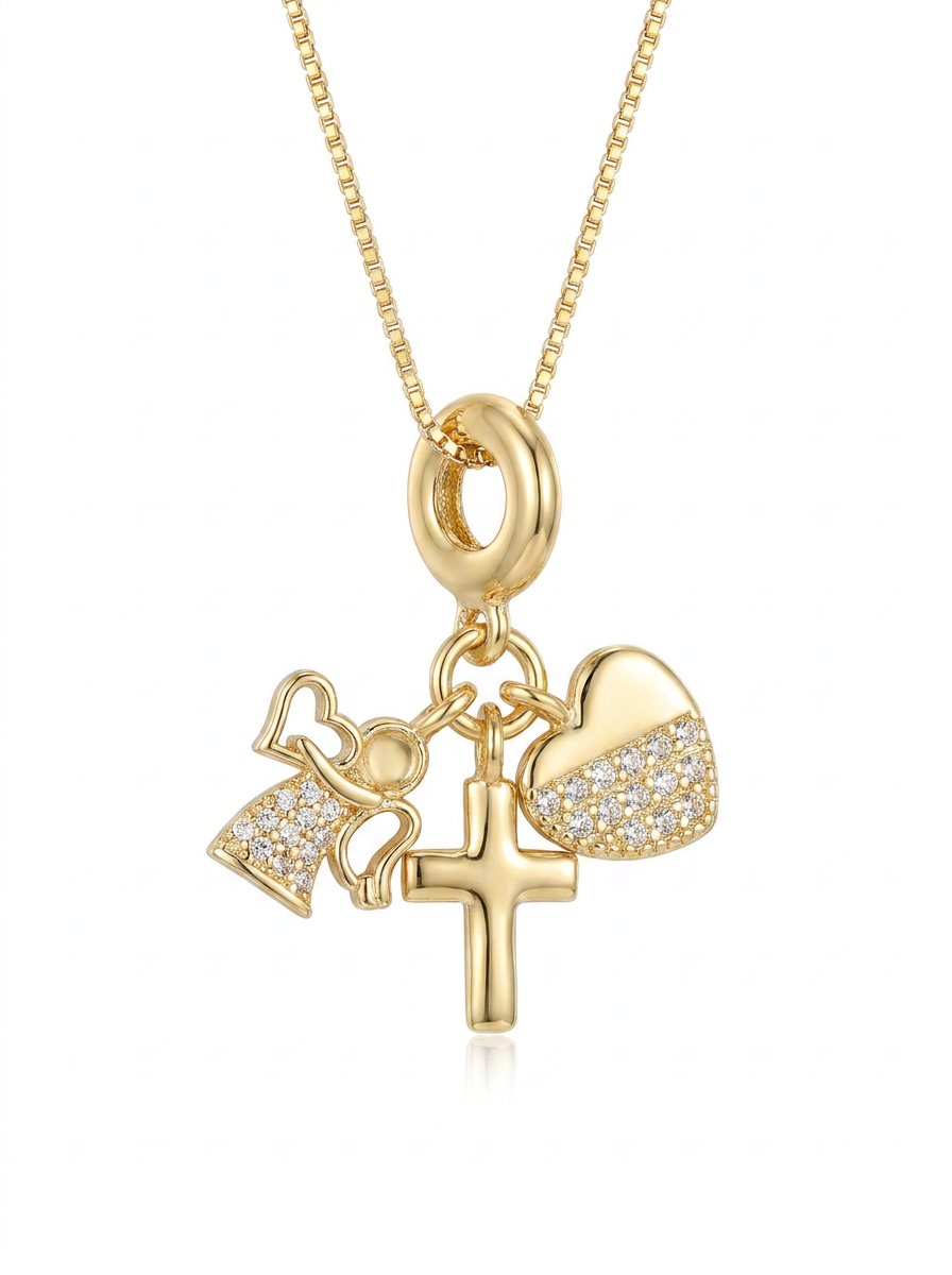 Infinity, Cross & Sun Necklace