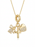 Infinity, Cross & Sun Necklace