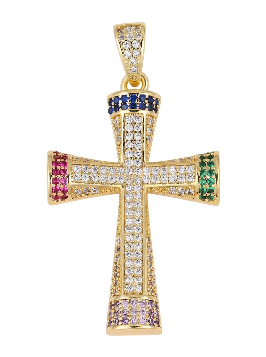 Radiant Cross Charm