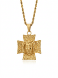 Jesus Face Cross Pendant