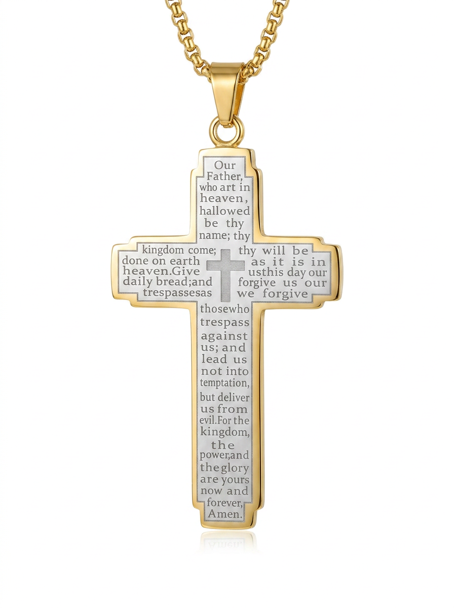 Our Father Cross Pendant