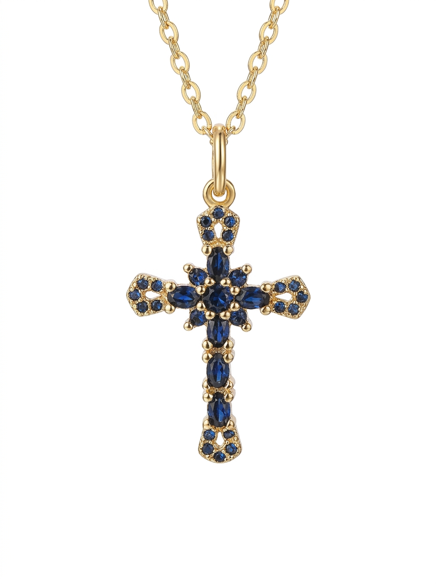 Heart Cross Pendant Necklace