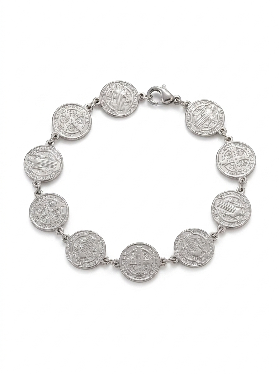 St. Benedict 11‑Medal Protection Bracelet
