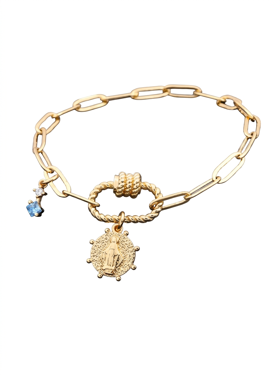 Virgin Mary Crystal Bracelet