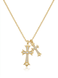 Double Cross Necklace