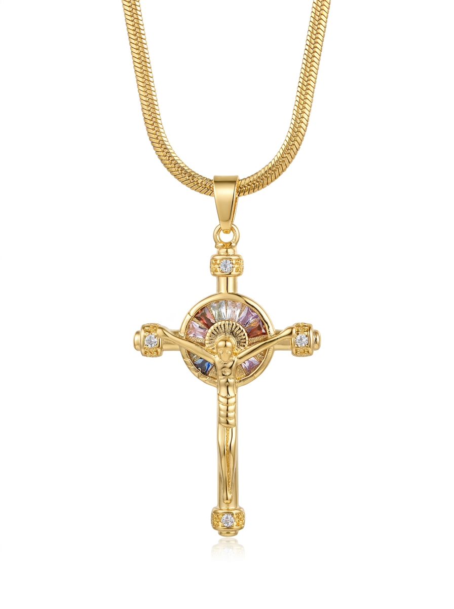 Crystal Cross Pendant Necklace