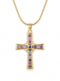 Crystal Cross Pendant Necklace