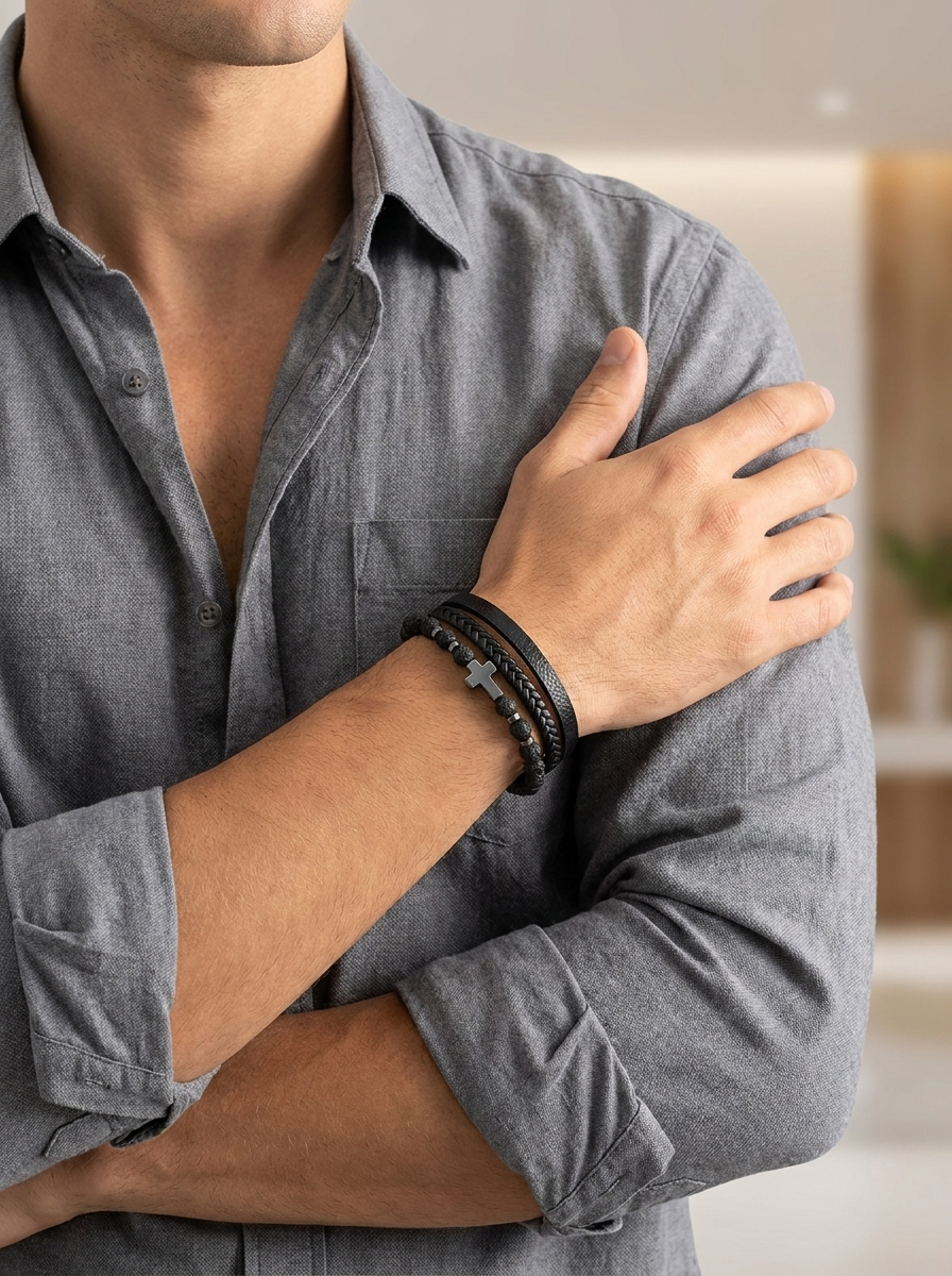 Woven Stone Bracelet