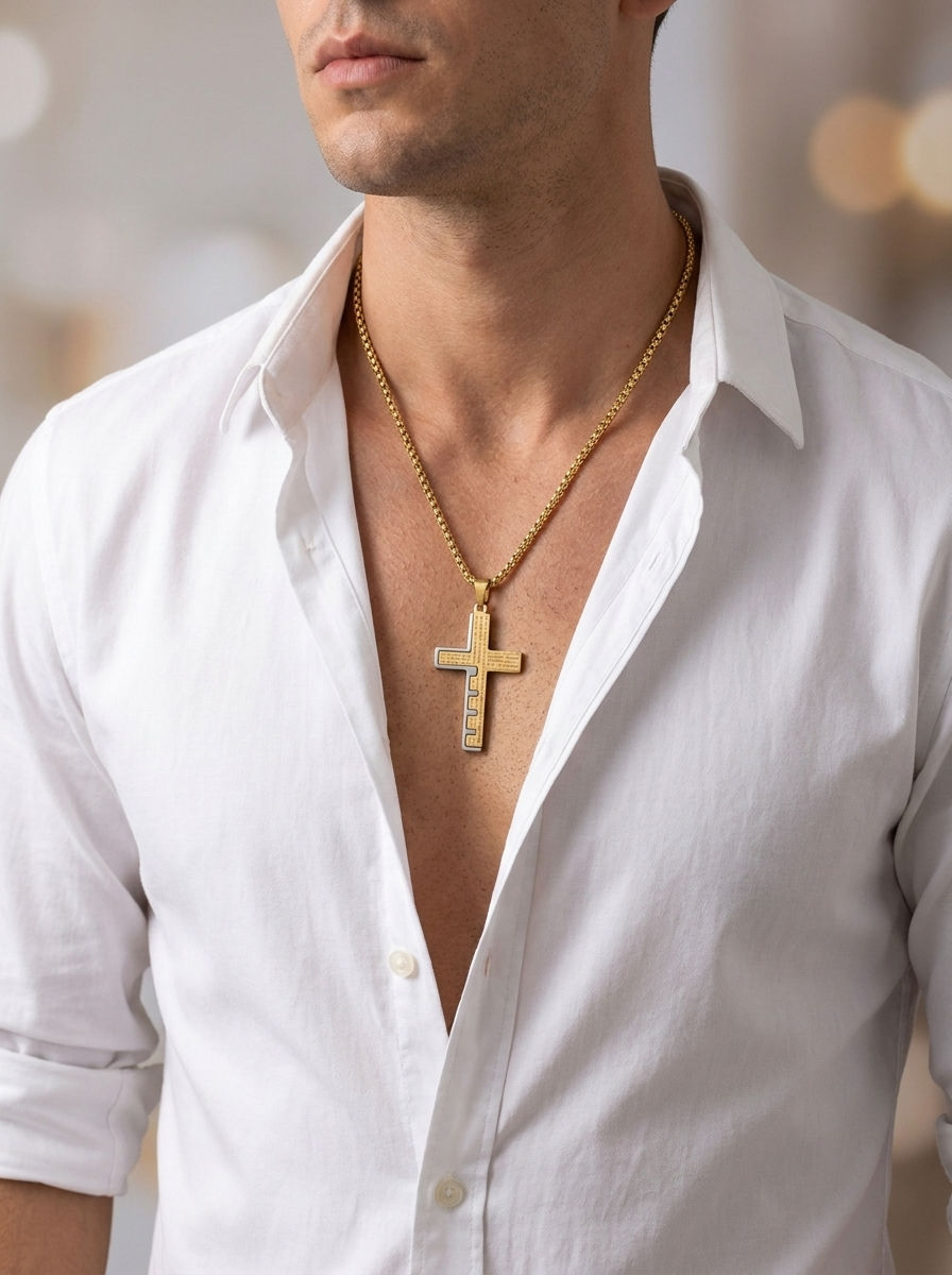 Our Father Cross Necklace