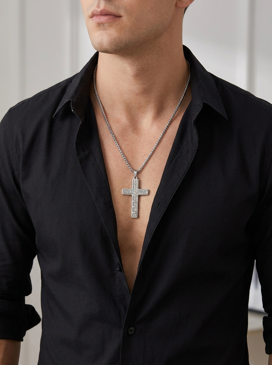 Our Father Cross Necklace