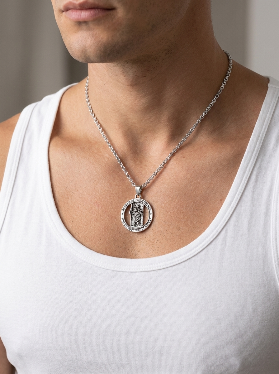 St. Christopher Pendant Necklace
