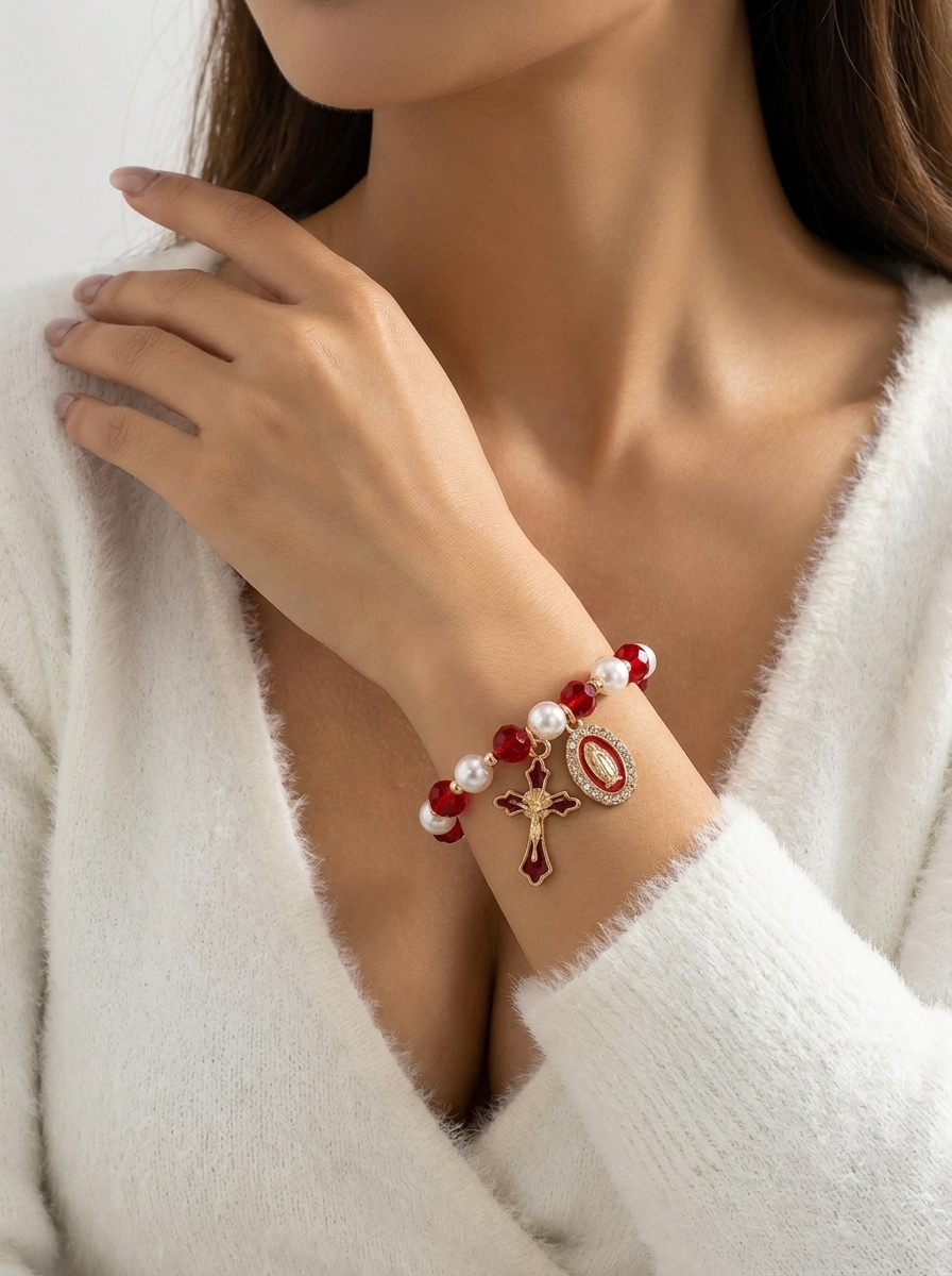 Crystal Pearl Bracelet