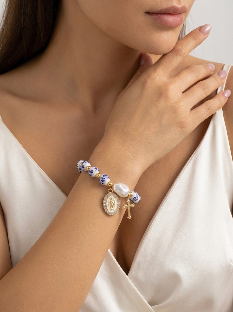 Ceramic Pearl Bracelet