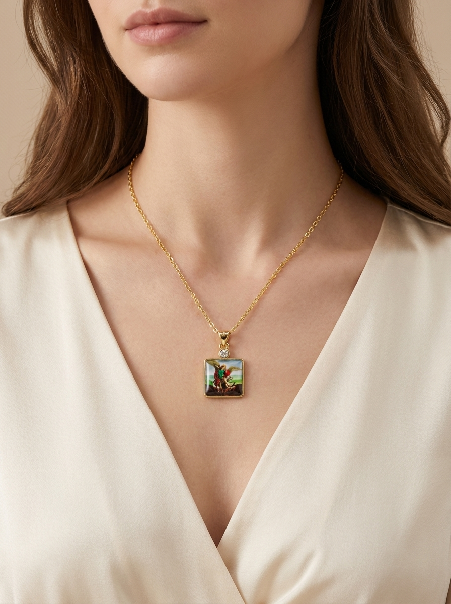 Archangel St. Michael Medal Necklace