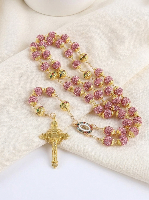 Crystal Rosary Necklace