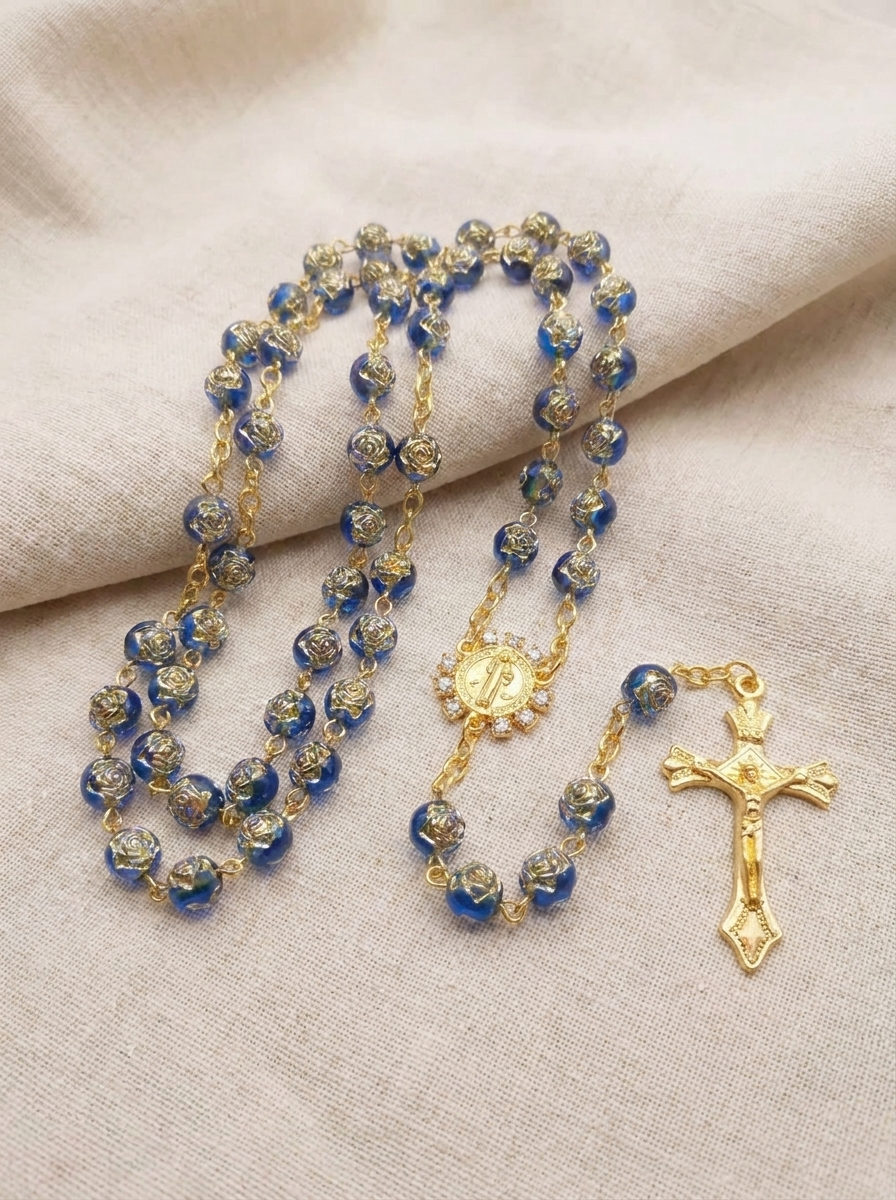 St. Benedict Rhinestone Rosary