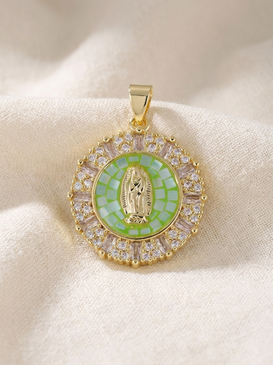 Mother Mary Pearl Charm