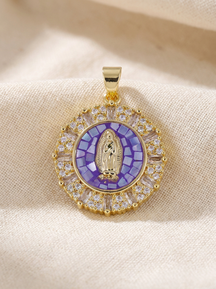 Mother Mary Pearl Charm