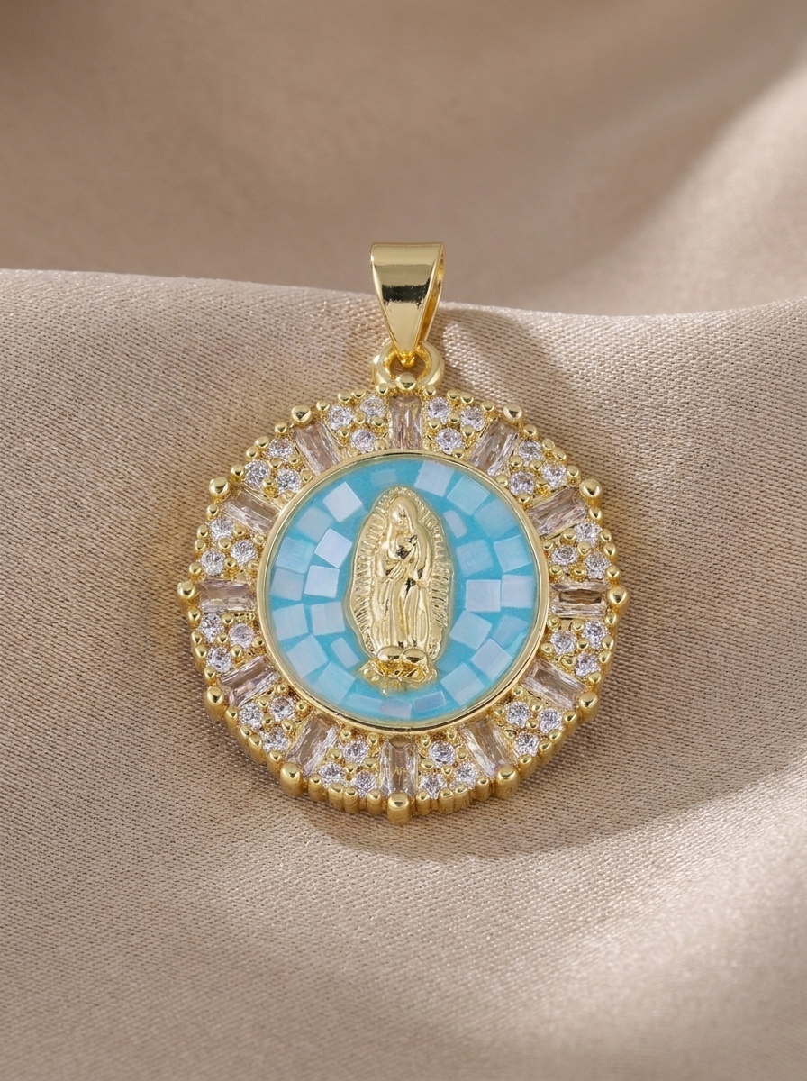 Mother Mary Pearl Charm