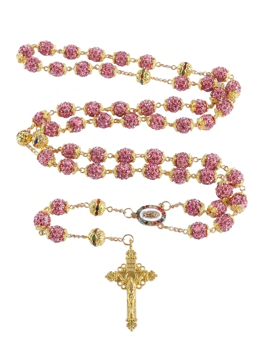Crystal Rosary Necklace