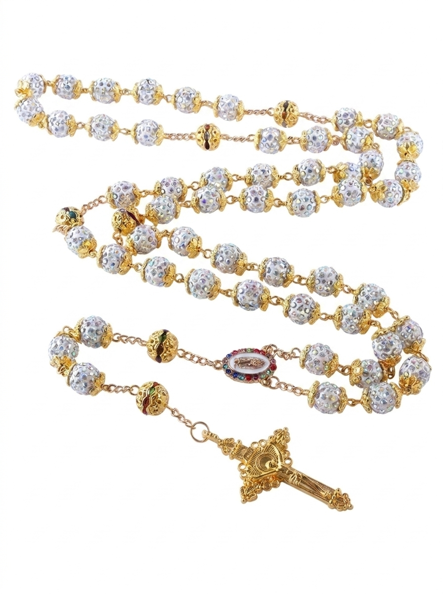 Crystal Rosary Necklace