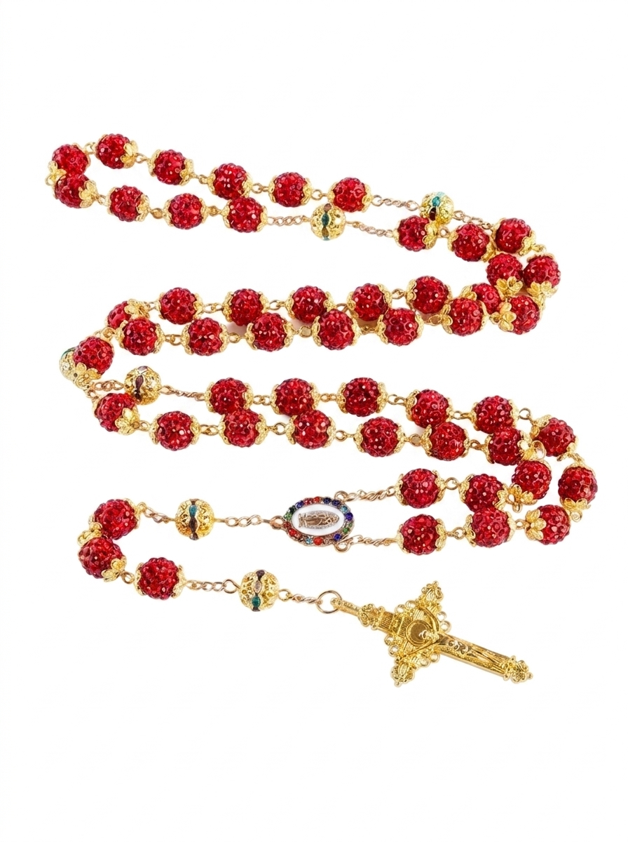 Crystal Rosary Necklace