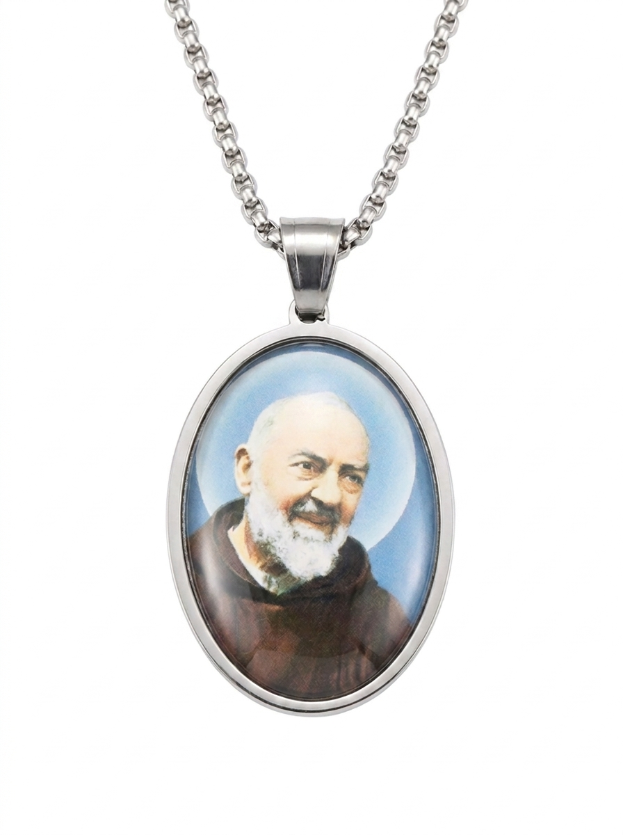 Padre Pio Saint Medal Pendant