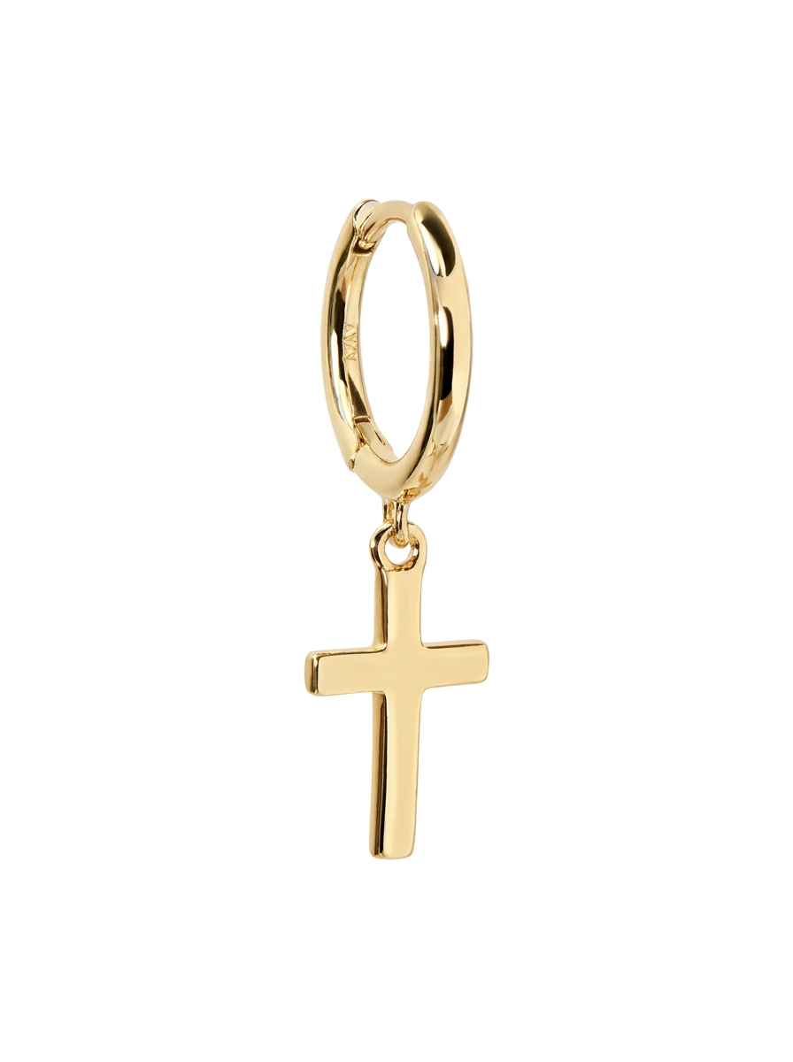 Cross Hoop Earrings
