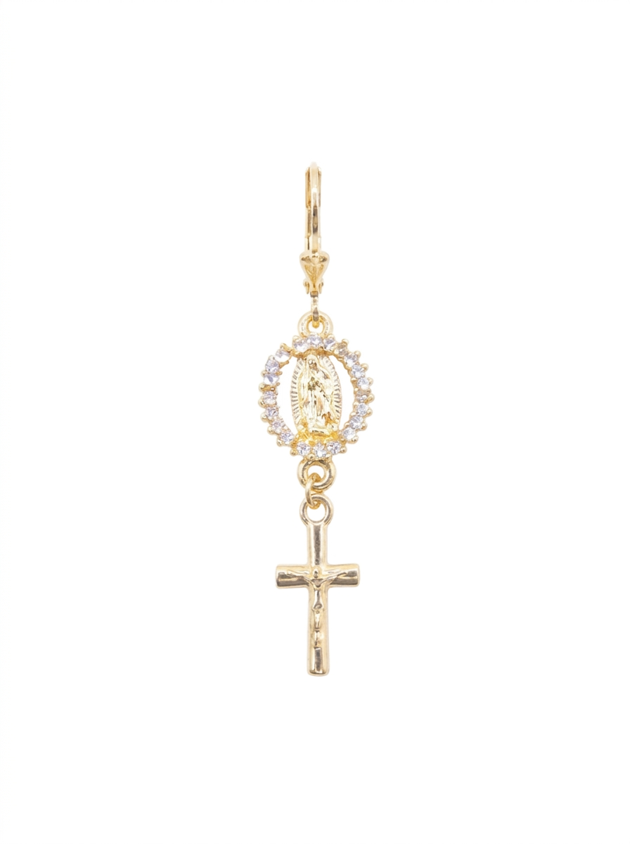 Virgin Mary Rhinestone Earrings